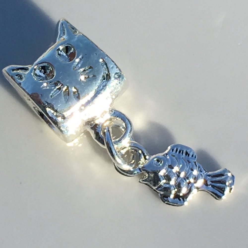 Cat 🐱with dangling fish 🐟 bead